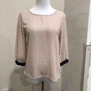 tea u Ros? Blouse with shiny polka dots